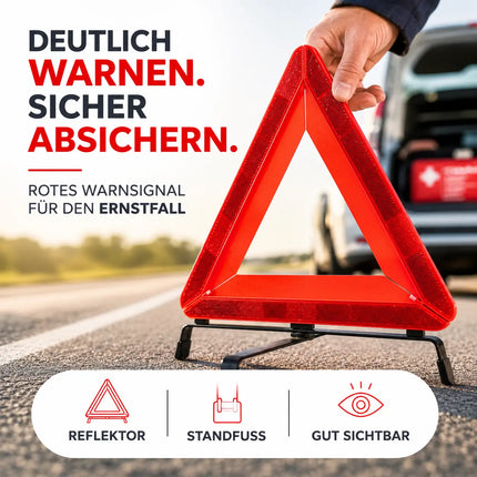3 in 1 KFZ Pannenset 2026 & Autozubehör - Auto Erste Hilfe Set mit Verbandskasten & Warnweste für StVO