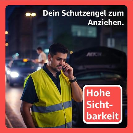 3 in 1 Set Auto Erste Hilfe Kit - KFZ-Verbandskasten, Warnweste, Warndreieck