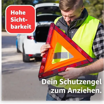 3 in 1 Set Auto Erste Hilfe Kit - KFZ-Verbandskasten, Warnweste, Warndreieck - Pannenset & Unfallzubehör für PKW - TK Gruppe® Offizieller Onlineshop