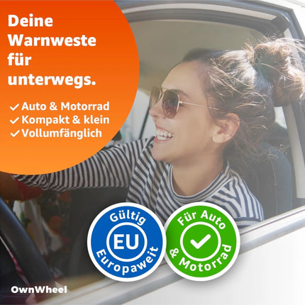 3 in 1- Set KFZ Pannenset 2025 & Autozubehör - Auto Erste Hilfe Set mit Verbandskasten & Warnweste für StVO
