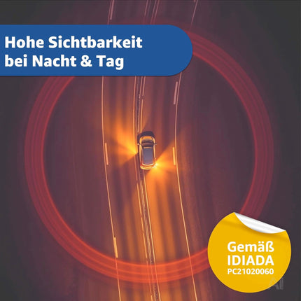 3 in 1 Set - Warndreieck - Pannendreieck - Warnleuchte V16 Notlicht IDIADA Zulassung Nr – Detailansicht 6