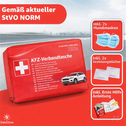 3 in 1 Set - Warnleuchte V16 Notlicht IDIADA Zulassung Nr. PC21020060 - für Auto & Motorrad – Detailansicht 7