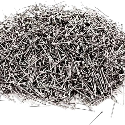 3000x Reißnagel, Kopfstifte & Stecknadeln mit 13mm Kopf für Bastelarbeiten, Näharbeiten, und DIX Projekte Silber