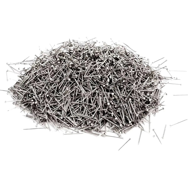 3000x Reißnagel, Kopfstifte & Stecknadeln mit 13mm Kopf für Bastelarbeiten, Näharbeiten, und DIX Projekte Silber