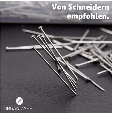 3000x Reißnagel, Kopfstifte & Stecknadeln mit 13mm Kopf für Bastelarbeiten, Näharbeiten, und DIX Projekte Silber - TK Gruppe® Offizieller Onlineshop