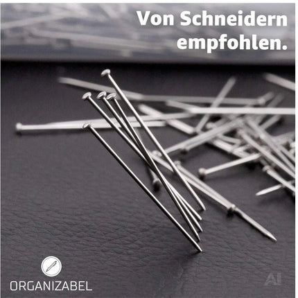 3000x Reißnagel, Kopfstifte & Stecknadeln mit 13mm Kopf für Bastelarbeiten, Näharbeiten, und DIX Projekte Silber - TK Gruppe® Offizieller Onlineshop