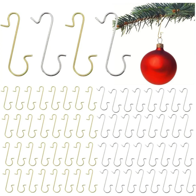 300x Haken Weihnachtsbaum Baumhaken Aufhänger Gold & Silber