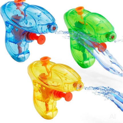 3X Wasserpistolen Mix Klein Set - Spritzpistolen für Kinder - Mit hoher Reichweite - Wasserspritzpistole