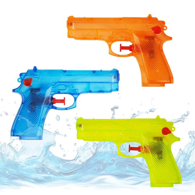 3X Wasserpistolen Set 15 cm für Kinder & Erwachsene - mit hoher Reichweite