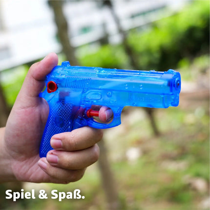3X Wasserpistolen Set 15 cm für Kinder & Erwachsene - mit hoher Reichweite