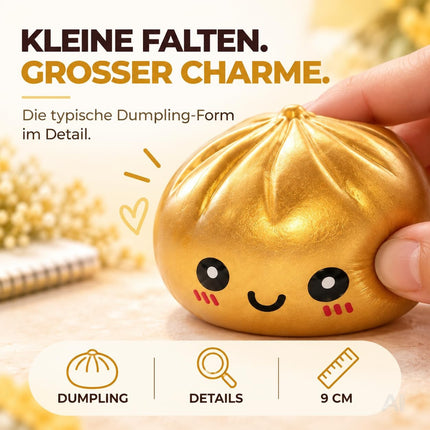 Dumpling Squishy XXL – Antistress-Spielzeug und Fidget-Spielzeug zur Beschäftigung und Ablenkung für Büro, Schule & Alltag (1x Zufällig XXL Ø 9 cm)