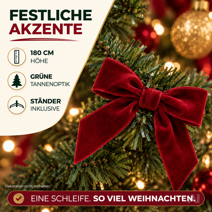 Künstlicher Weihnachtsbaum Tannenbaum grün künstlich 180 cm täuschend naturgetreuer Tannenbaum (PREMIUM)