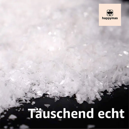 Täuschend echter Kunstschnee, Schnee weich und fluffig - glitzernder Dekoschnee für Dekoration - Deko Streuschnee Weihnachten