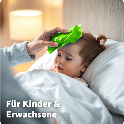3er Set Kühlpacks Kühlpads - MADE IN GERMANY - 15x15 cm - Kalt & Warm Kompresse - Prellungen & Insektenstiche & Schmerzen Gel Kühlkissen & Kühlakku Grün