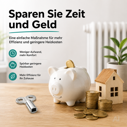 4x Heizkörper-Entlüftungsschlüssel: Schlüssel zum Entlüften von Heizungen