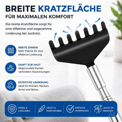 3er Rückenkratzer Set - Stabil & ausziehbar mit breiter Kratzfläche – Detailansicht 7