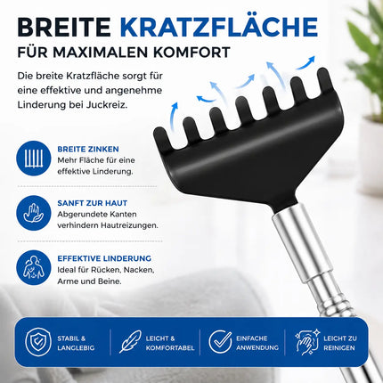 3er Rückenkratzer Set - Stabil & ausziehbar mit breiter Kratzfläche
