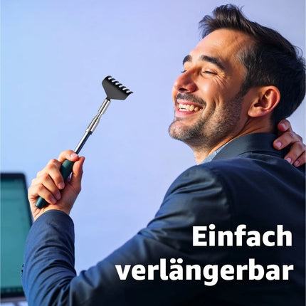 3er Rückenkratzer Set - Stabil & ausziehbar mit breiter Kratzfläche für effektive Linderung von Juckreiz - Massagegerät & Rückenkrauler