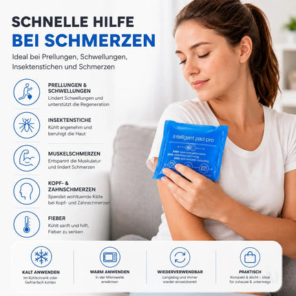 3er Set Kühlpacks Kühlpads - MADE IN GERMANY - 15x15 cm - Blau – Detailansicht 2