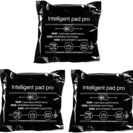 3er Set Kühlpacks Kühlpads - MADE IN GERMANY - 15x15 cm - Schwarz