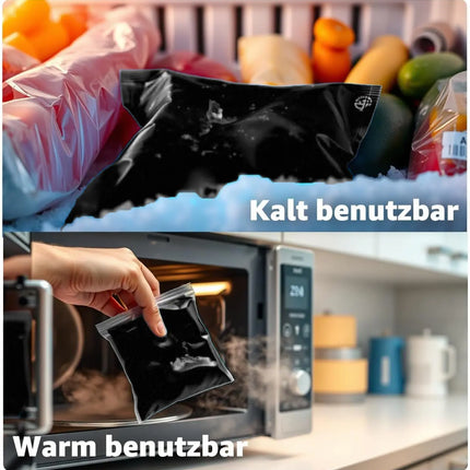3er Set Kühlpacks Kühlpads - MADE IN GERMANY - 15x15 cm - Kalt & Warm Kompresse - Prellungen & Insektenstiche & Schmerzen Gel Kühlkissen & Kühlakku Schwarz - TK Gruppe® Offizieller Onlineshop