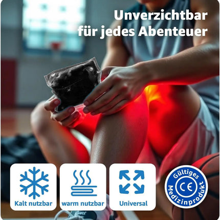 3er Set Kühlpacks Kühlpads - MADE IN GERMANY - 15x15 cm - Kalt & Warm Kompresse - Prellungen & Insektenstiche & Schmerzen Gel Kühlkissen & Kühlakku Schwarz - TK Gruppe® Offizieller Onlineshop