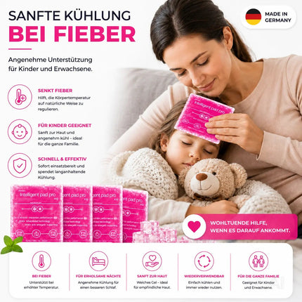 3er Set Kühlpacks Kühlpads - MADE IN GERMANY - 15x15 cm - Pink – Detailansicht 4