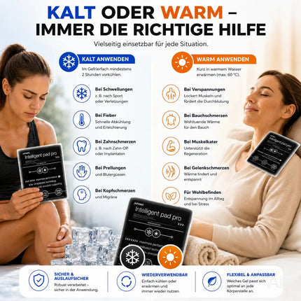 3er Set Kühlpacks Kühlpads - MADE IN GERMANY - 15x15 cm - Schwarz – Detailansicht 2