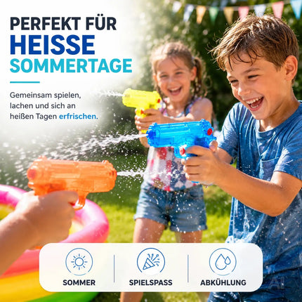 3er Wasserpistolen Set - ca. 12 cm mit großer Reichweite