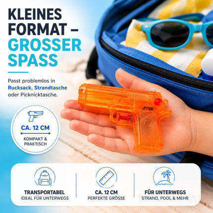 3er Wasserpistolen Set - ca. 12 cm mit großer Reichweite