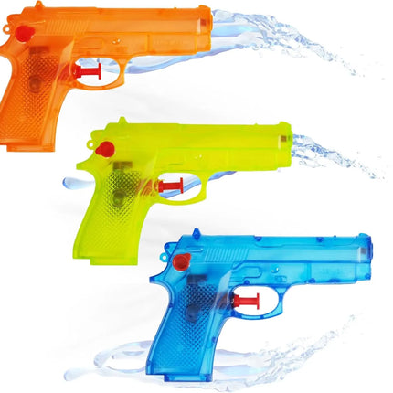 3er Wasserpistolen Set - ca. 15 cm mit großer Reichweite