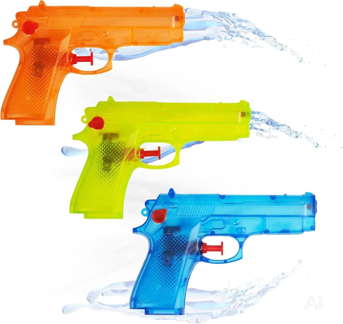 3er Wasserpistolen Set - ca. 12 cm mit großer Reichweite