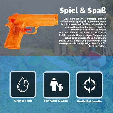 3er Wasserpistolen Set - ca. 15 cm mit großer Reichweite