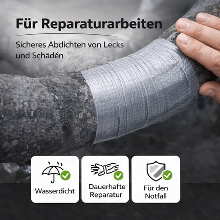3x Duct Tape silber – Panzertape Gewebeklebeband 50 m x 50 mm – ultrastark & witterungsbeständig – Reparaturband Klebeband