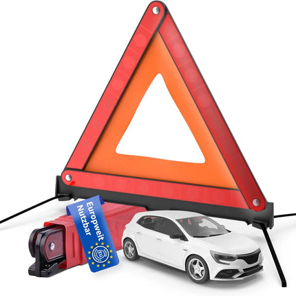 3x KFZ Warndreieck rot, Dreieck Pannendreieck Auto Triangle für Unfall & Pannen