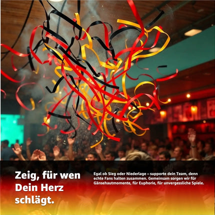 3x Luftschlangen Deutschland schwarz-rot-gelb Partydeko Deko Fußball WM EM
