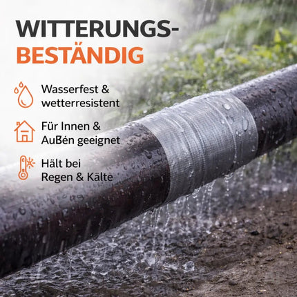 3x Panzertape Klebeband Reparaturband – Gewebeklebeband 50 m x 50 mm – ultrastark & witterungsbeständig – Duct Tape silber