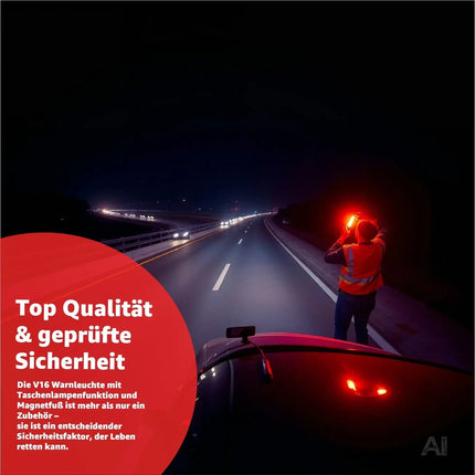 3x V16 Notlicht – Warndreieck Alternative & Sicherheitsleuchte – Pannenhilfe für Auto & Motorrad – Detailansicht 6