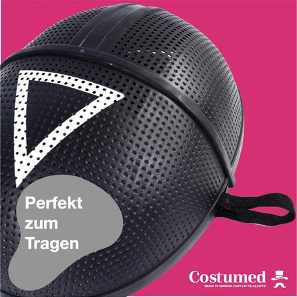 4 in 1 - Squid Game Set Erwachsene für Fasching & Karneval & Halloween - Kostüm mit Anzug & Gewehr & Maske - (160-190cm)