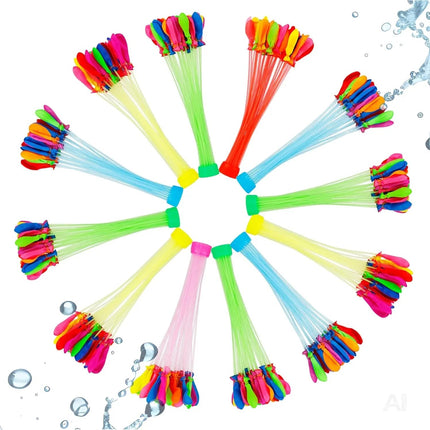 444x Wasserbomben Selbstschließend bunt - Reißfest & Schnell befüllbar - Für Kinder & Erwachsene