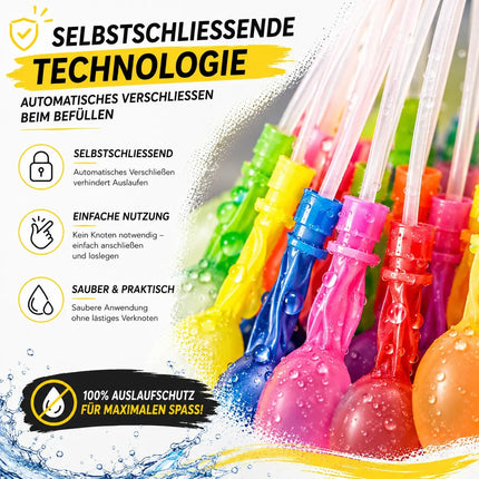 444x Wasserbomben Selbstschließend bunt - Reißfest & Schnell befüllbar - Für Kinder & Erwachsene – Detailansicht 5