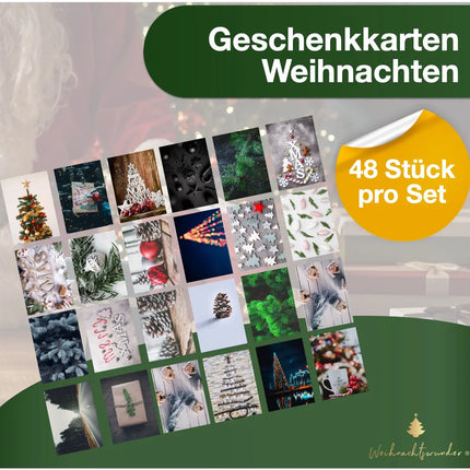 48x Weihnachtskarten Grußkarten Christmas cards Weihnachten Geschenkkarten