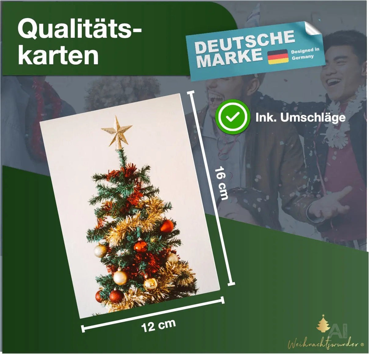 48x Weihnachtskarten Grußkarten Christmas cards Weihnachten Geschenkkarten – Detailansicht 3