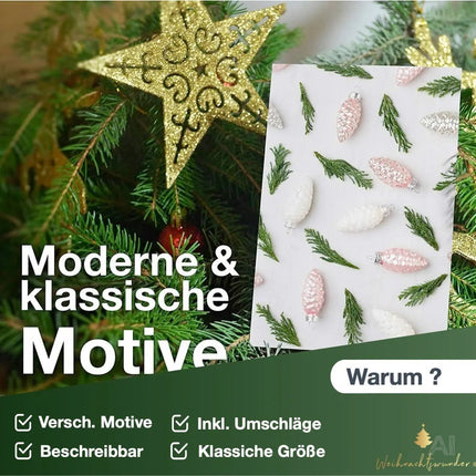 48x Weihnachtskarten Grußkarten Christmas cards Weihnachten Geschenkkarten