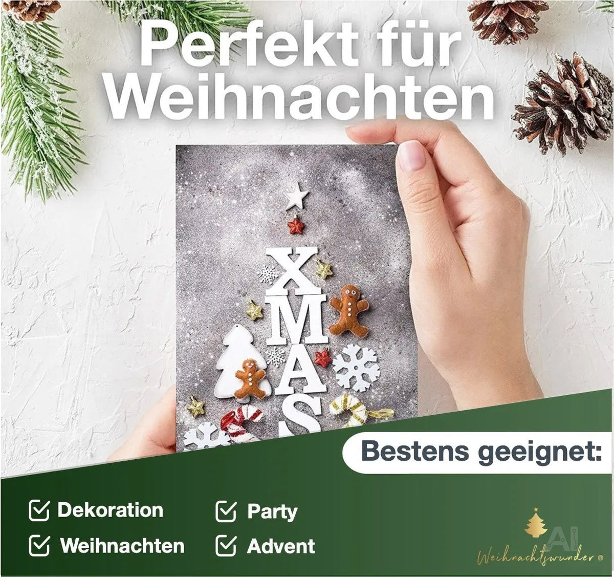 48x Weihnachtskarten Grußkarten Christmas cards Weihnachten Geschenkkarten – Detailansicht 6