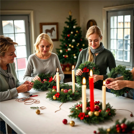 4X Adventskranzstecker 5 cm Kerzenhalter - universell für Kerzen