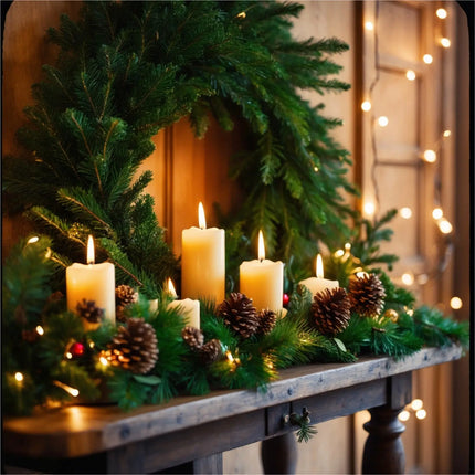4X Adventskranzstecker 5 cm Kerzenhalter - universell für Kerzen