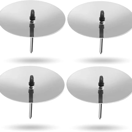 4X Kerzenstecker ca. 5 cm für Kerzen als Kerzenhalter Adventskranzstecker für Adventskranz Weihnachten Adventskranzhalter mit Dorn - Kerzenhalter (Silber)