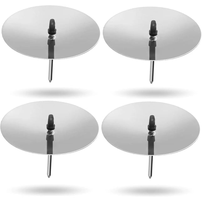 4X Kerzenstecker ca. 5 cm für Kerzen als Kerzenhalter Adventskranzstecker für Adventskranz Weihnachten Adventskranzhalter mit Dorn - Kerzenhalter (Silber)
