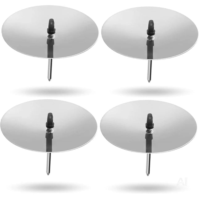 4X Kerzenstecker ca. 5 cm für Kerzen als Kerzenhalter Adventskranzstecker für Adventskranz Weihnachten Adventskranzhalter mit Dorn - Kerzenhalter (Silber)